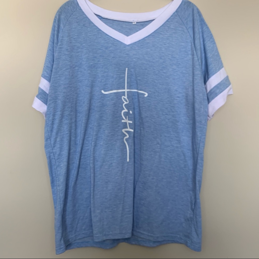 Faith Baseball type Shirt Size XL